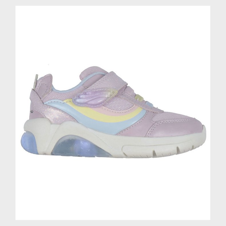 Geox Sko m. Lys - J Fadinlight - Lilac/Multicolor