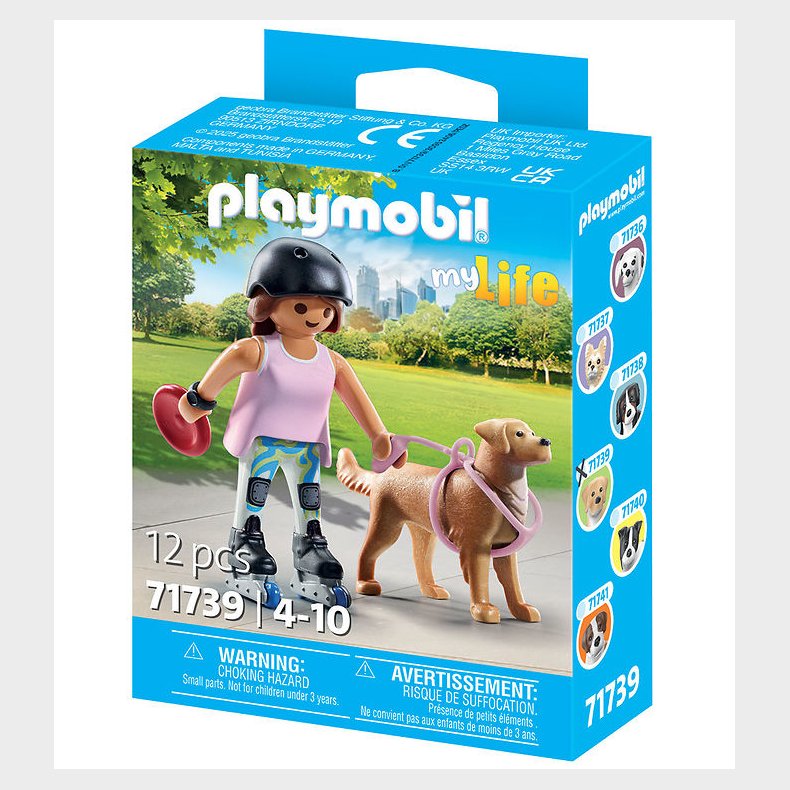 Playmobil Skater With Retriever - 71739 - 12 Dele