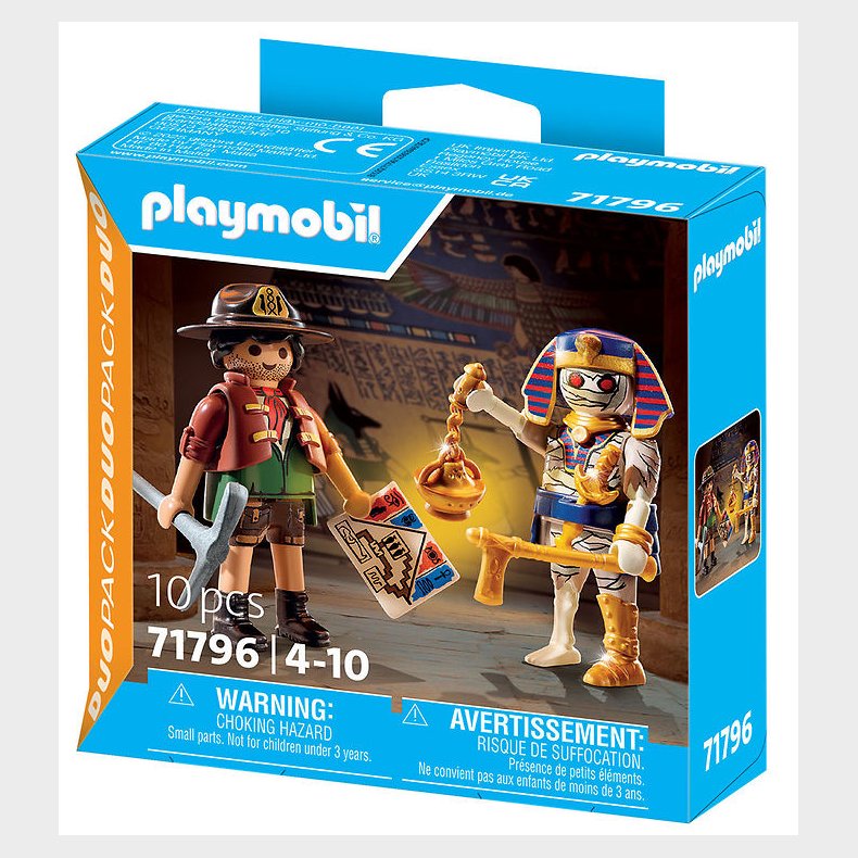 Playmobil Duopack - Treasure Hunter And Mummy - 71796 - 10 Dele
