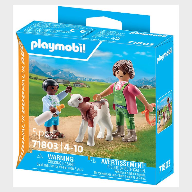 Playmobil Duopack - Farmer With Calf - 71803 - 5 Dele