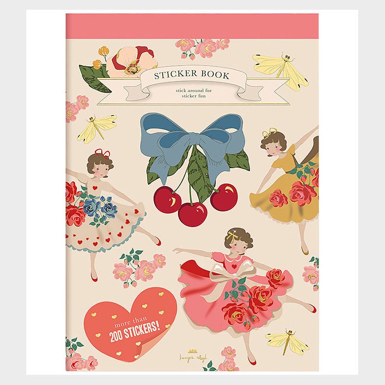 Konges Sljd Klistermrkebog - A Sticker A Day - Pink