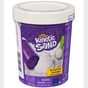Kinetic Sand Sandst - 113 gram - Ice Cream Tub - Hvid