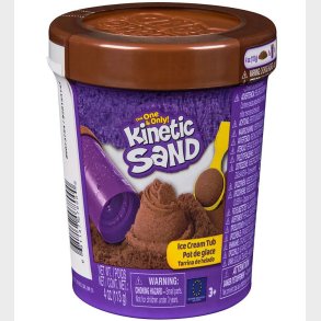 Kinetic Sand Sandst - 113 gram - Ice Cream Tub - Brun