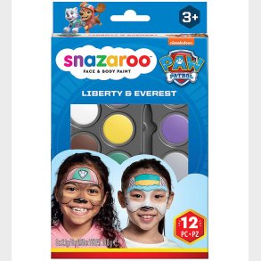 Snazaroo Ansigtsmaling - 12 Dele - Paw Patrol - Liberty & Evere