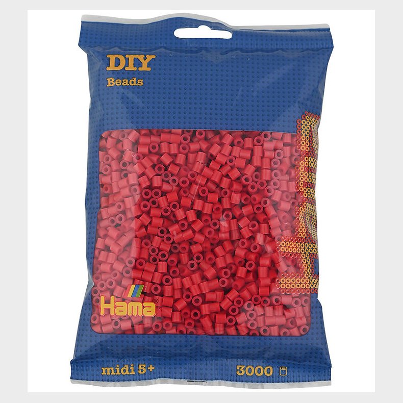 Hama Midi Perler - 3000 stk. - 114 Kirsebrrd