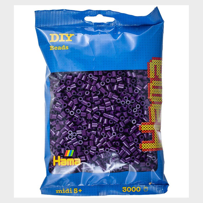 Hama Midi Perler - 3000 stk. - 108 Aubergine
