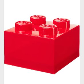 LEGO Storage Opbevaringsboks - 4 Knopper - Translucent Red