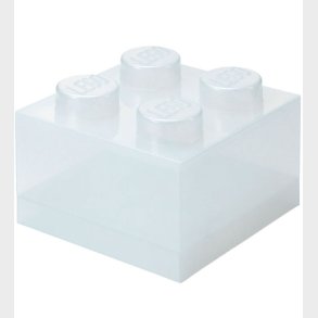LEGO Storage Opbevaringsboks - 4 Knopper - Glitter Translucent