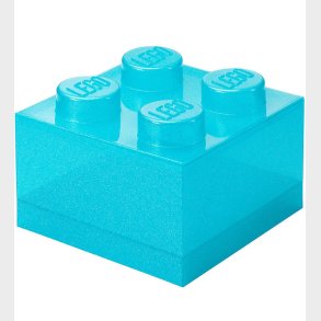 LEGO Storage Opbevaringsboks - 4 Knopper - Glitter Light Blue