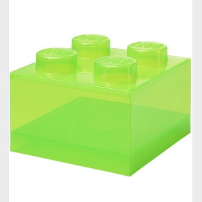 LEGO Storage Opbevaringsboks - 4 Knopper - Translucent Light Gr