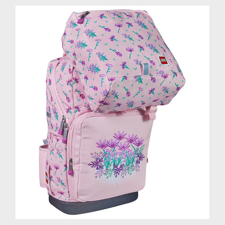 LEGO Skoletaske - Optimo - Flowers - Lyserd