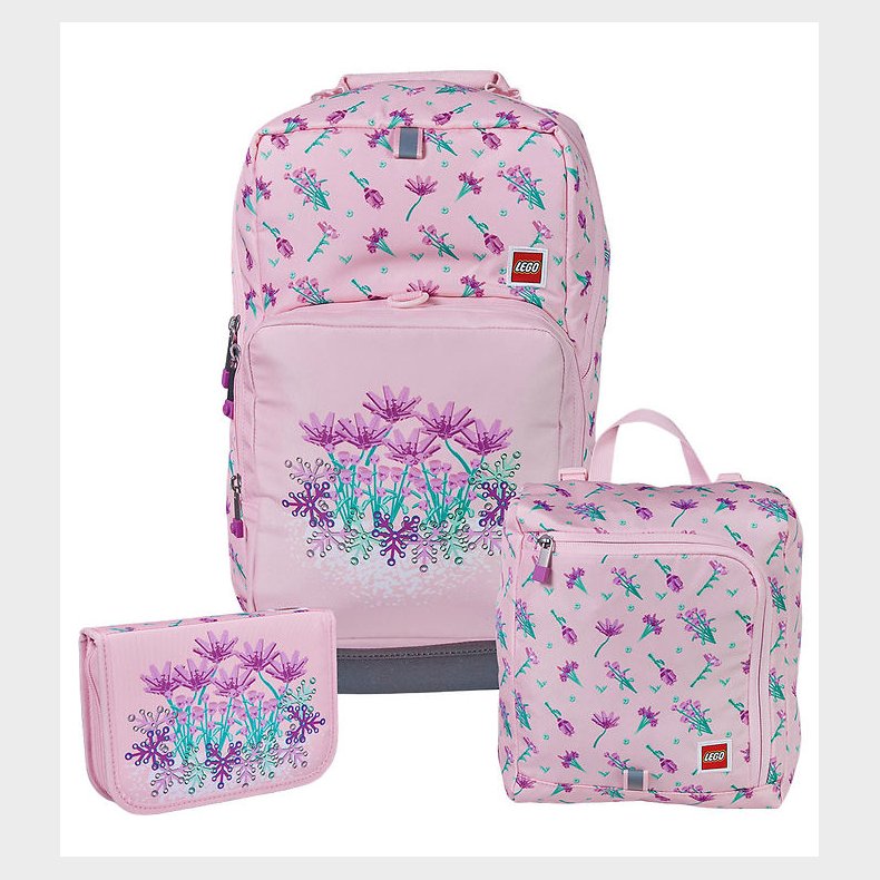 LEGO Skoletaskest - Flowers - Optimo - Lyserd