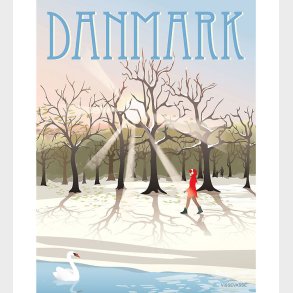 Vissevasse Plakat - 50x70 cm - Danmark - Vintersol