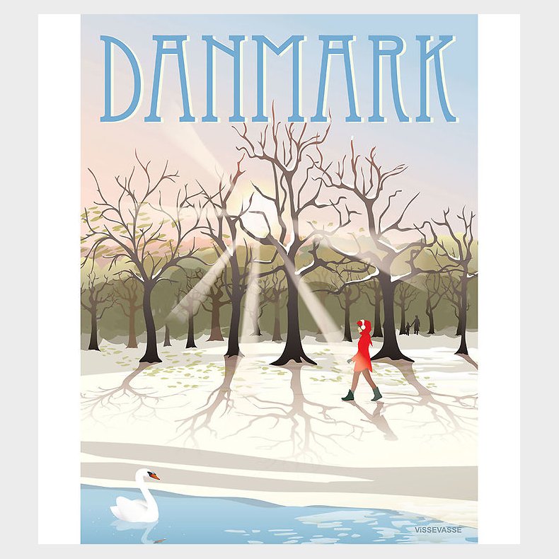 Vissevasse Plakat - 50x70 cm - Danmark - Vintersol