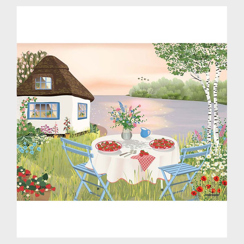 Vissevasse Plakat - 50x70 cm - Sweet Strawberries