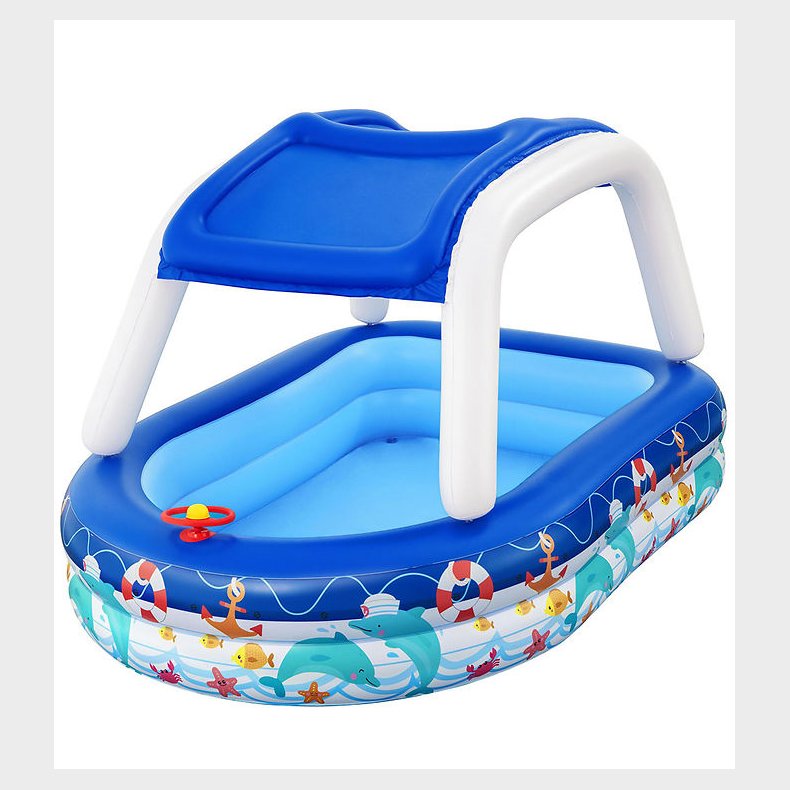 Bestway Badebassin m. Skygge - Sea Captain - 2,13m x 1,55m