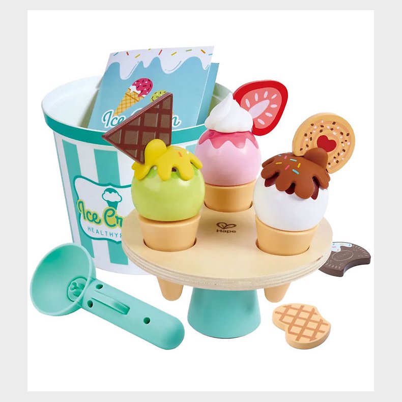 Hape Legest - 19 Dele - Ice Cream Buckey Playset
