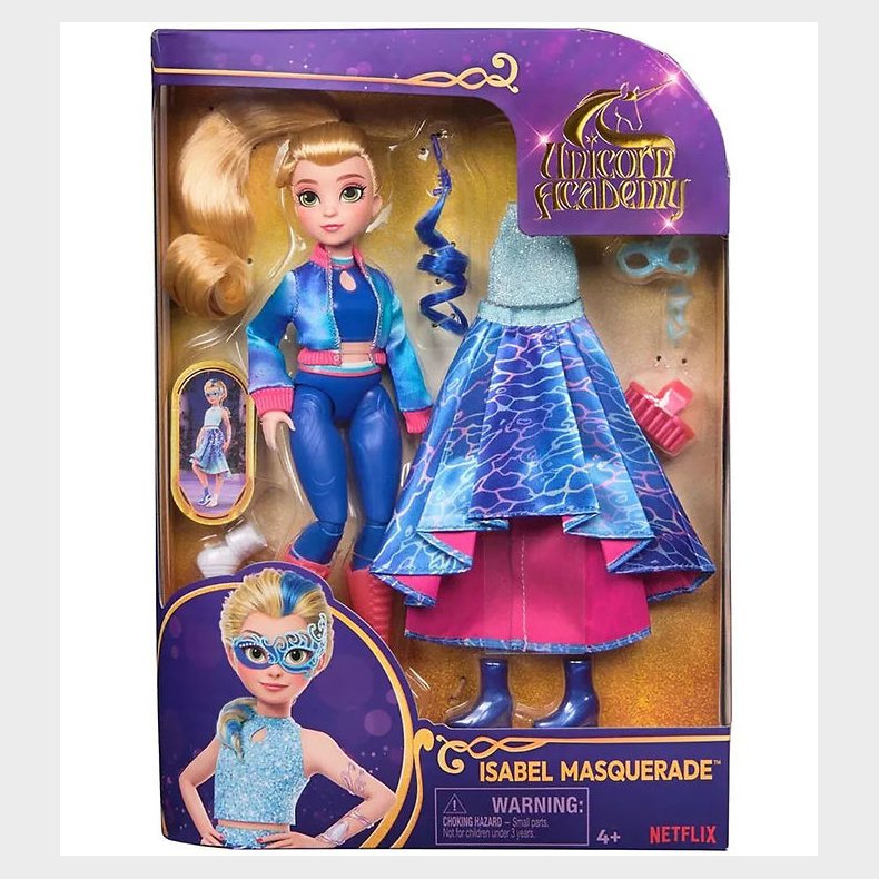 Unicorn Academy Dukke - 24 cm - Isabel Masquerade