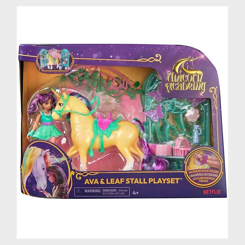 Unicorn Academy Legetjsfigurer - Ava & Leaf Stall