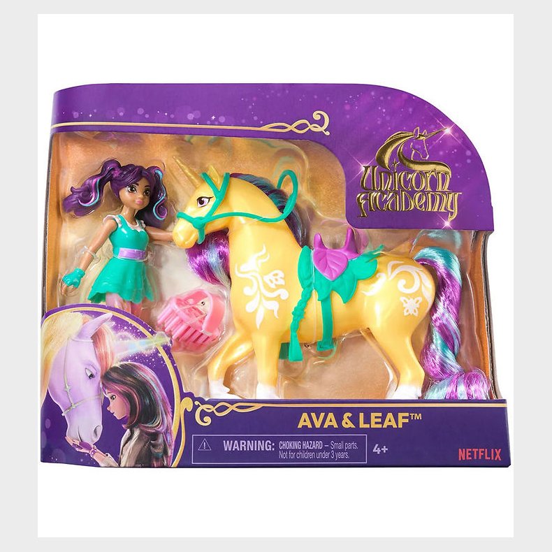 Unicorn Academy Legetjsfigurer - 13,5 cm - Ava & Leaf