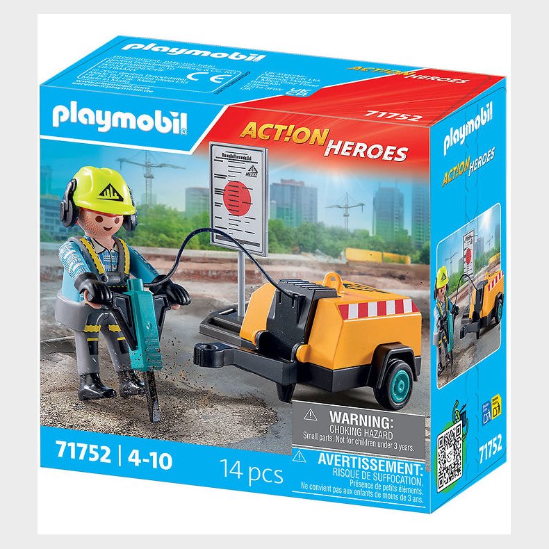 Playmobil Action Heroes - Byggearbejder - 71752 - 14 Dele