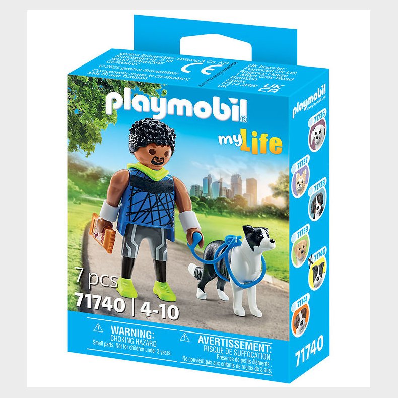 Playmobil MyLife - Jogger med Border Collie - 71740 - 7 Dele