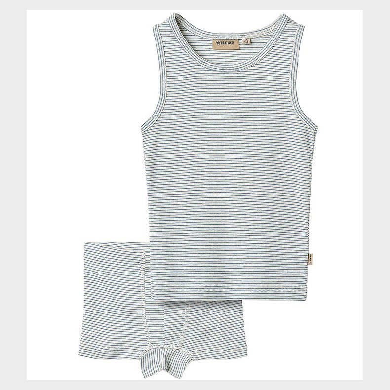 Wheat Undertj - 2-delt - Louis - Blue Stripe