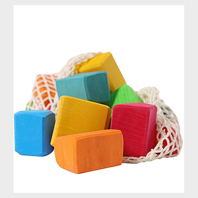 Grimms Byggeklodser - Tr - Waldorf - Multifarvet