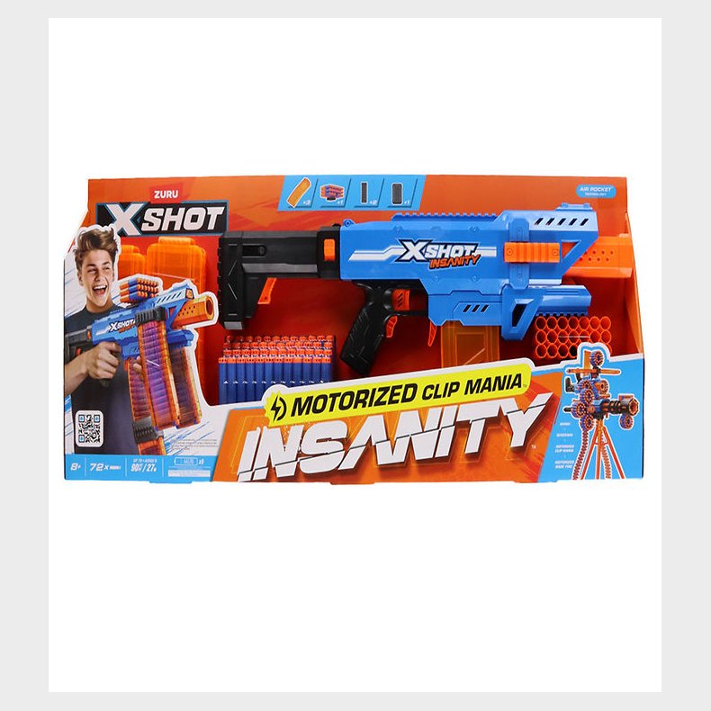 X-SHOT Skumgevr - Insanity Motorised Clip Blaster