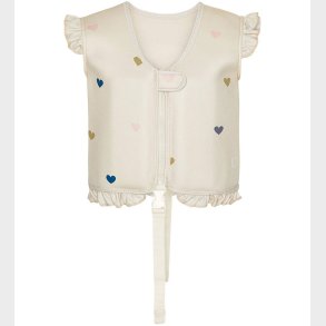 Vanilla Copenhagen Svmmevest - Neo - m. Hjerter - Milk - m. Fl