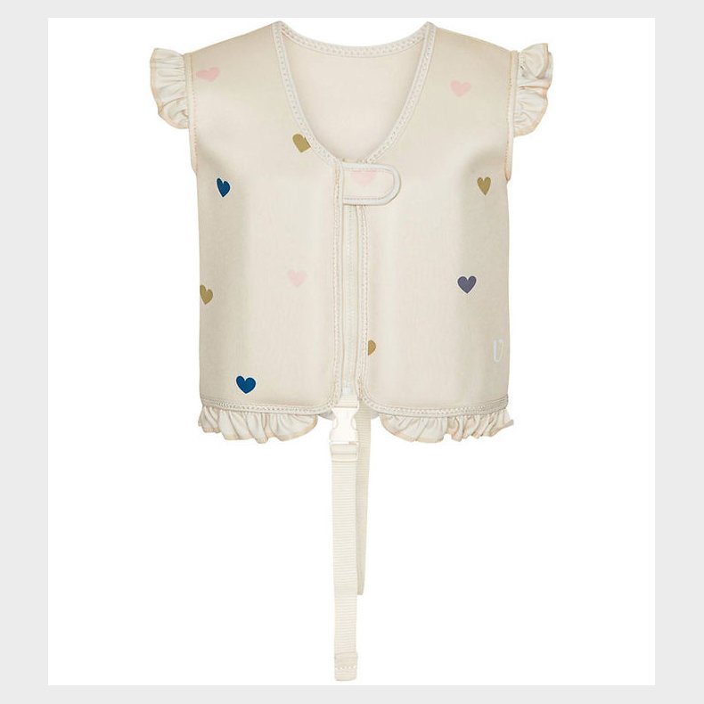 Vanilla Copenhagen Svmmevest - Neo - m. Hjerter - Milk - m. Fl