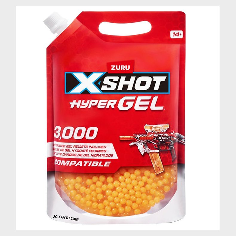 X-SHOT Gelkugler - Hyper Gel - 3000 stk - Refill Pack