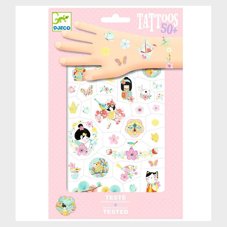 Djeco Tatoveringer - Sakura - 50+ Tatoveringer