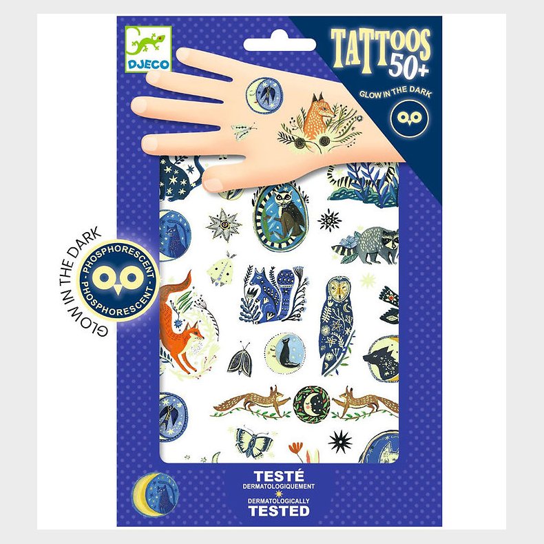 Djeco Tatoveringer - Nighttime Reflections - 50+ Tatoveringer