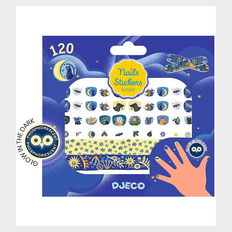 Djeco Negle Klistermrker - 120 stk - Moonlight Reflections