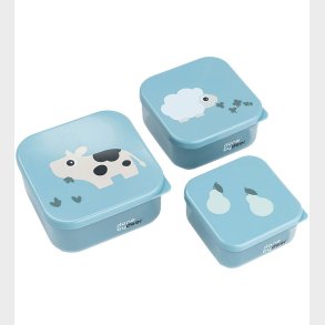 Done by Deer Snackbokse - Tiny Farm - 3-pak - Bl