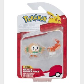 Pokmon Figur - 2-pak - Battle Figure - Tatsugiri & Rowlet