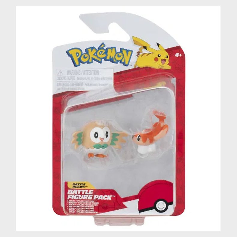 Pokmon Figur - 2-pak - Battle Figure - Tatsugiri & Rowlet