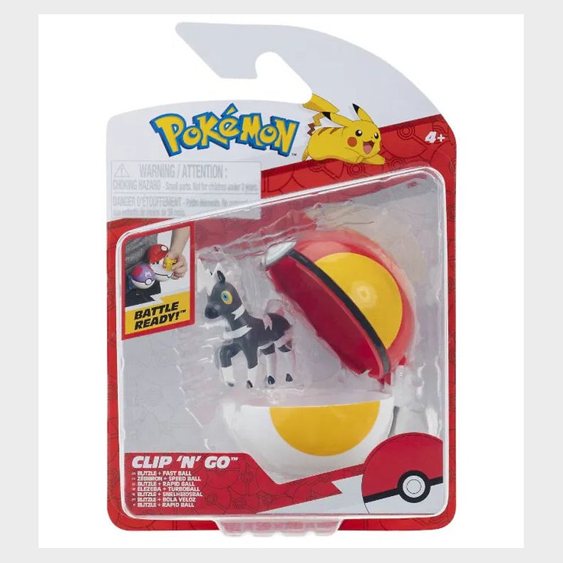 Pokmon Figur - Clip N Go Blitzle m. Fast Ball