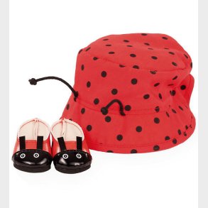 Gtz Dukketj - Sko/Bllehat - 30-33cm - Ladybug