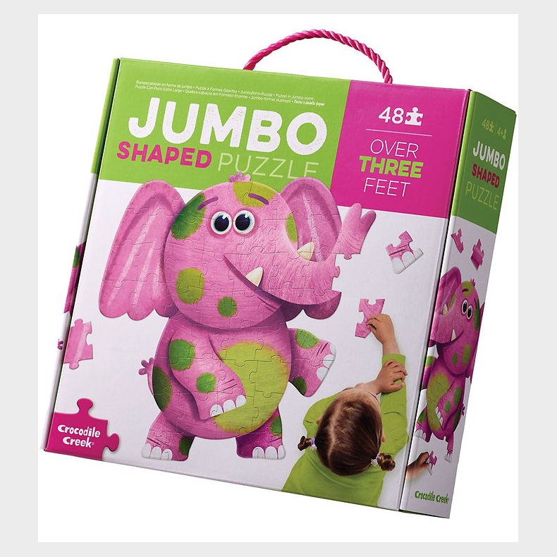 Crocodile Creek Puslespil - 48 Brikker - Jumbo Elefant