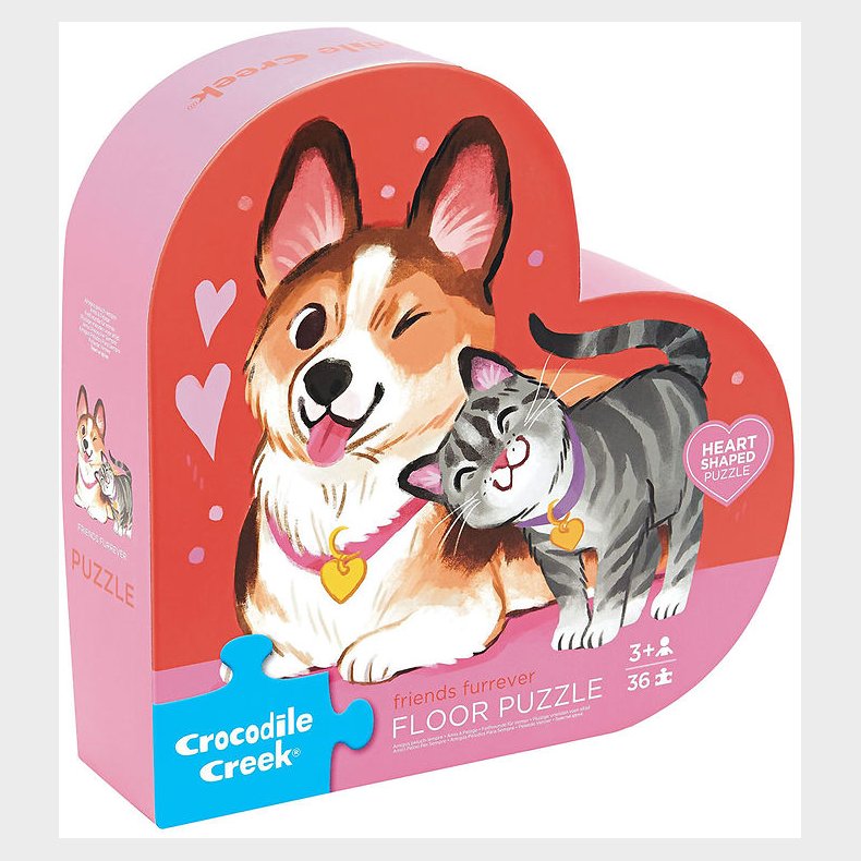 Crocodile Creek Puslespil - 36 Brikker - Friends Fur-Ever
