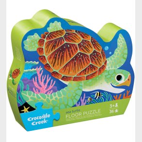 Crocodile Creek Puslespil - 36 Brikker - Sea Turtle