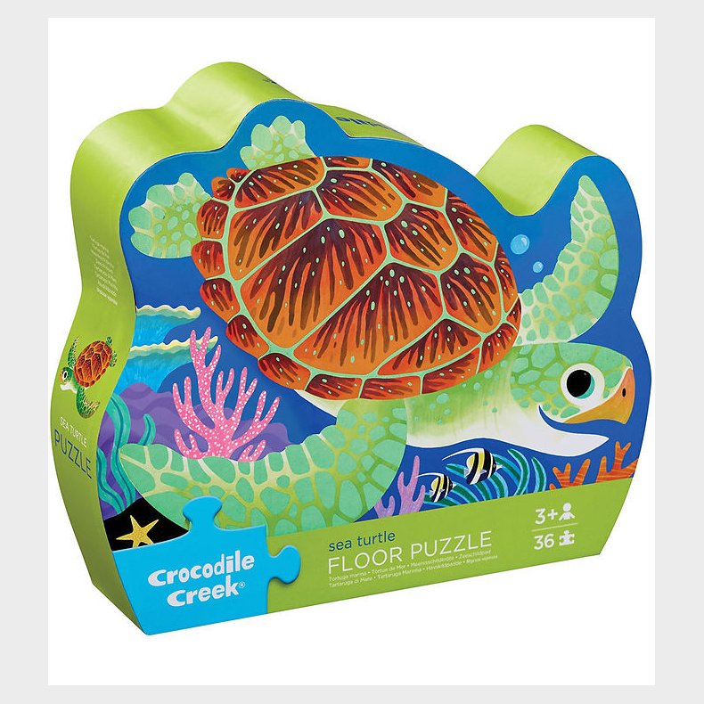 Crocodile Creek Puslespil - 36 Brikker - Sea Turtle