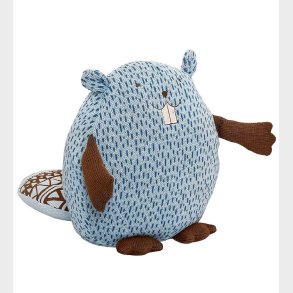 Bloomingville Bamse - Bver - 30 cm - Lysebl m. Prikker