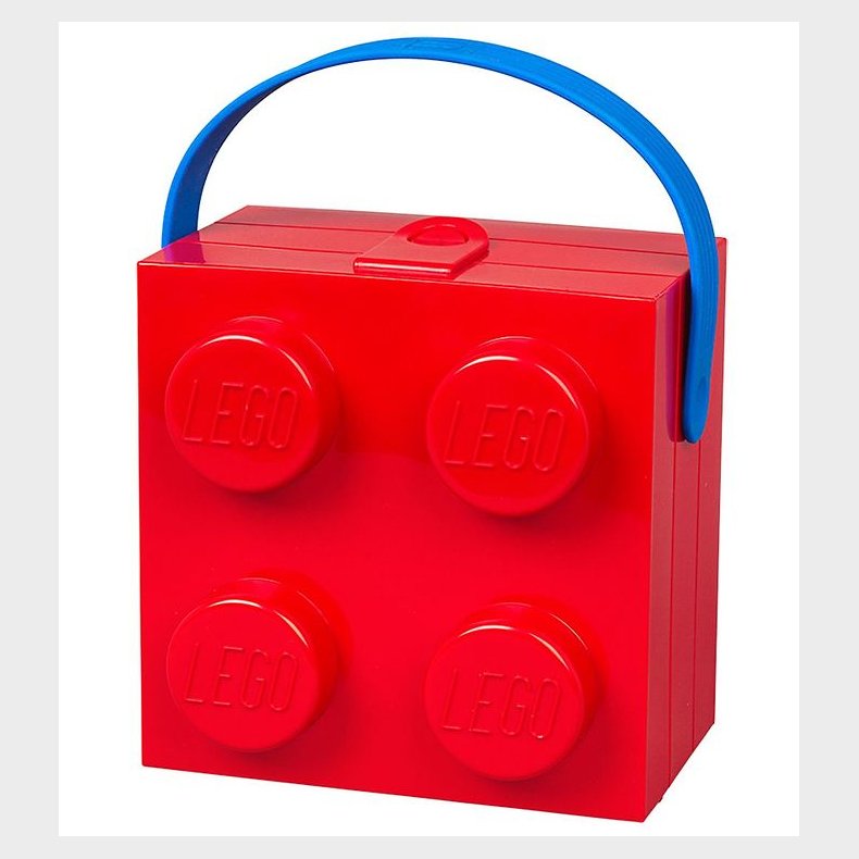 LEGO Storage Madkasse m. Hank - 4 Knopper - Rd