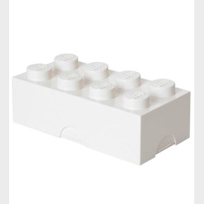 LEGO Storage Madkasse - 8 Knopper - Hvid