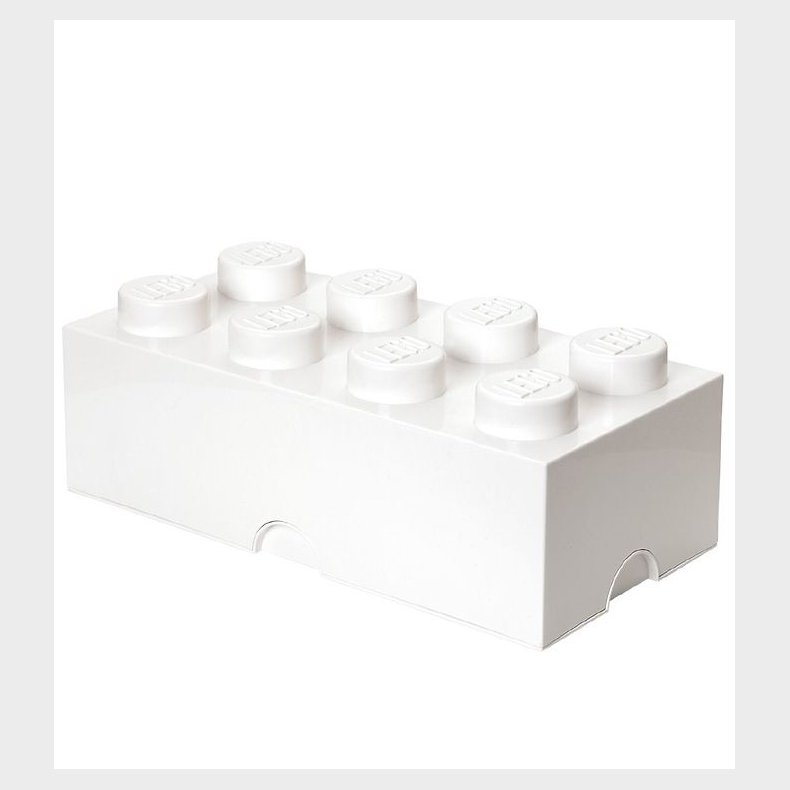 LEGO Storage Opbevaringsboks - 8 Knopper - 50x25x18 - Hvid