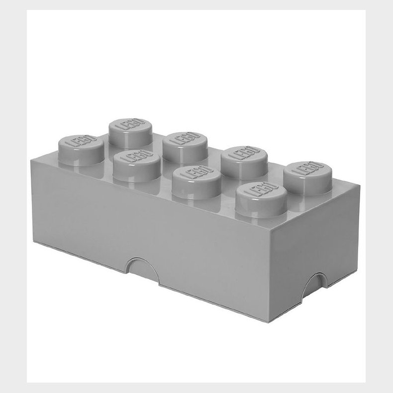 LEGO Storage Opbevaringsboks - 8 Knopper - 50x25x18 - Lysegr