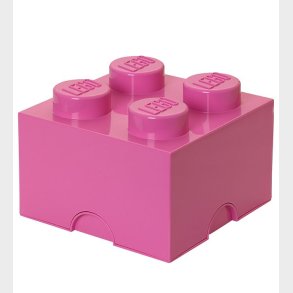 LEGO Storage Opbevaringsboks - 4 Knopper - 25x25x18 - Pink